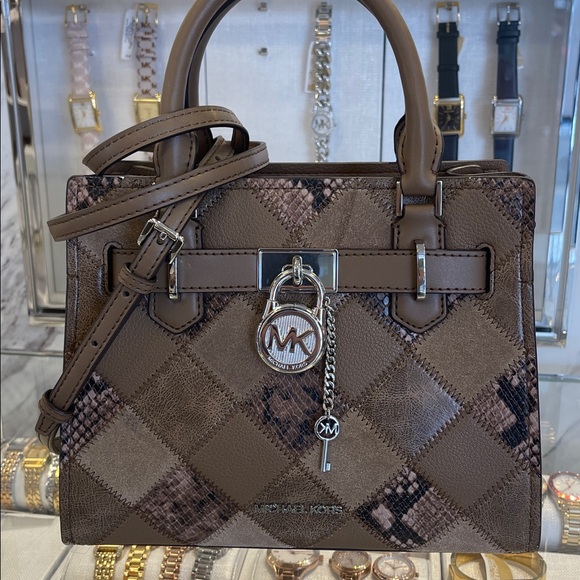 MICHAEL KORS Hamilton Small Patchwork Satchel Crossbody Bag
Driftwood 
NWT - Picture 14 of 16